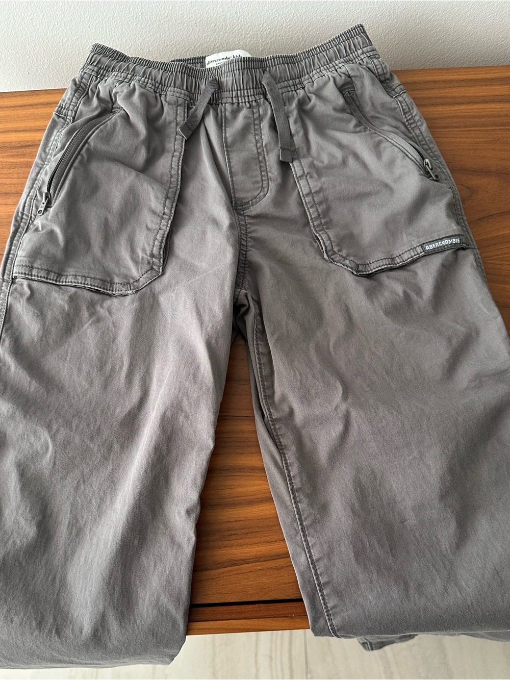 abercrombie kids Gray Utility Cargo Pants